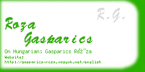 roza gasparics business card